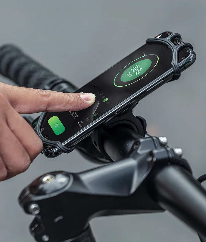 ROCKBROS Fahrrad-Handyhalterung Silikon Hochelastisch Universelle Fahrrad-Handyhalterung Mobiltelefon-Ständer Stoßfeste Halterung – Detail 10