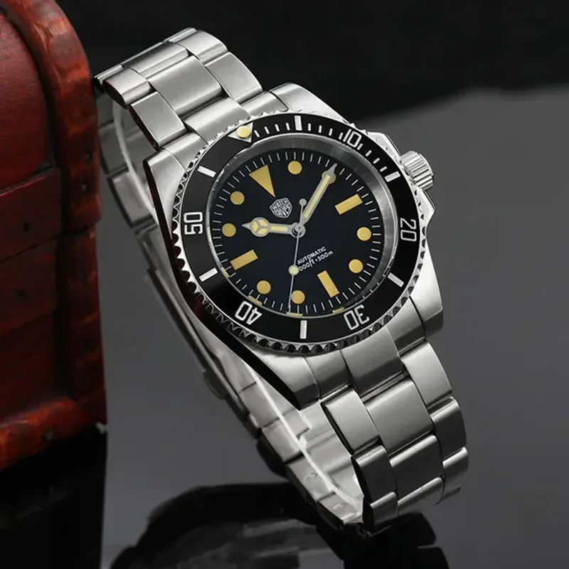 Watchdives Mechanical Watch WD1680V Sapphire Crystal NH35 Automatic C3 Super Luminous 300M Stainless Steel 41mm Men Diving Watch