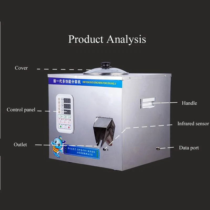 

Granule Powder Filling Machine Automatic Weighing Machine Medlar Packaging Machine For Tea Bean Seed Particle 220V/110V