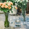 1Pcs Shatterproof Plastic Vases Tall Large Transparent Flower Vase Hydroponic Decoration Flowerpot  Acrylic Cylinder Vases 3