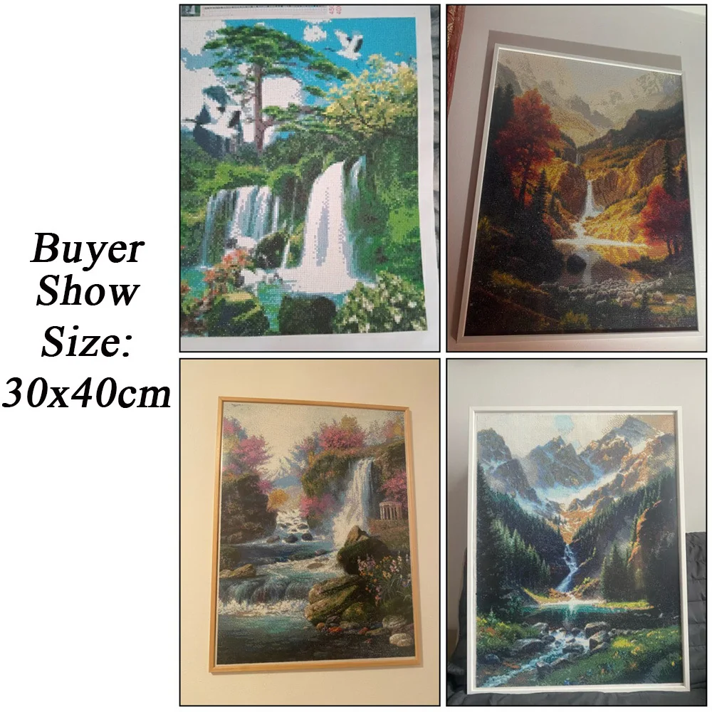 Full Drill Diamond Painting Landscape Picture Of Rhinestones Diamond Mosaic Waterfall Cross Stitch Embroidery Home Decor diamond painting,embroidery rhinestones