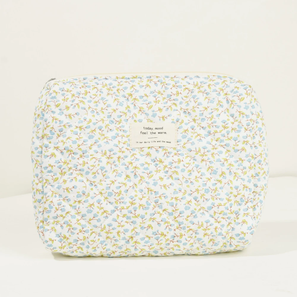 Women Quilted Makeup Bag Cosmetic Organizer Bag Large Capacity Makeup Storage Bag with Clutch Bag & Pen Case Cute Toiletry Bag