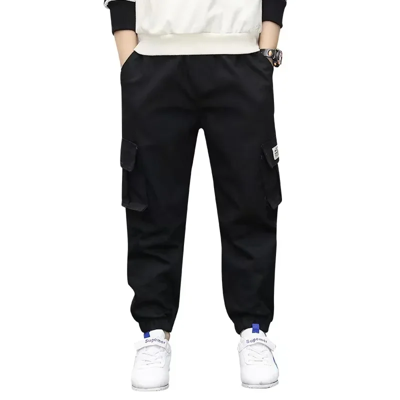 

Boys Spring Autumn Pants Loose Sports Casual Cargo Trousers