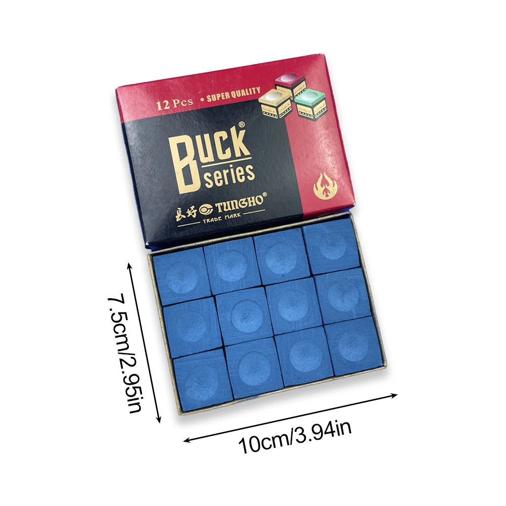 12PCS/Set High Quality Snooker Billiard Chalk Pool square Cue Chalk Oil Dry Billiard No-slip Chalk Table Chalk Competition