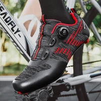 Men Cleat Shoes Breathable Lightweight Cycling Shoes Air Mesh Outdoor Racing Road Bike Shoes Self-Locking Pedal Bicycle Sneakers 1