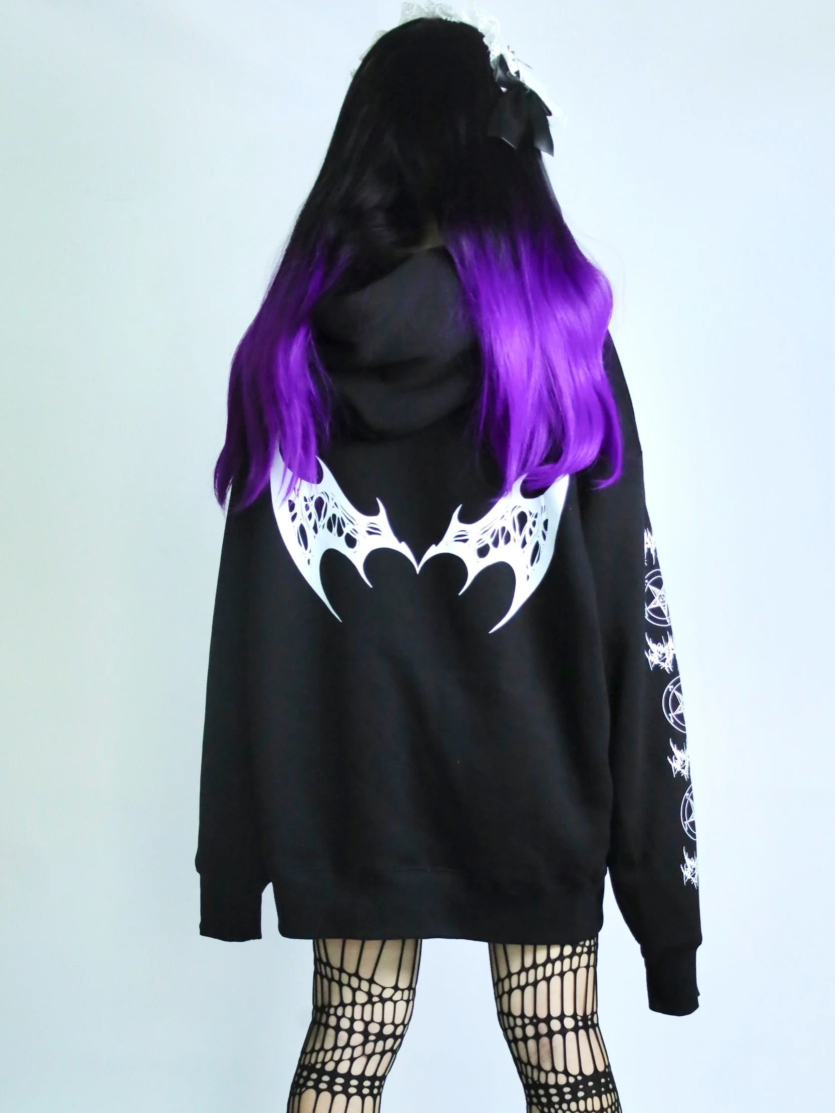 Fashion Subculture Gothic Mine Series Long Sleeve Loose Hoodies Autumn Winter Punk Velvet Padded Hooded Sweatshirt Women's Top
