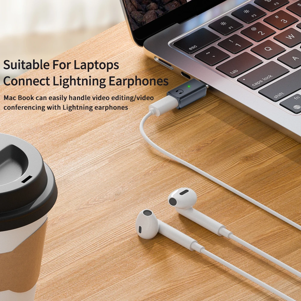 아이폰 15 16 아이패드 유선 헤드셋용 라이트닝 to C타입 어댑터 1개, IOS 암-USB C 수 이어폰 오디오 컨버터 AUX