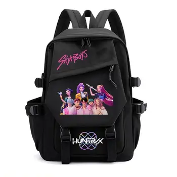 KPop Demon Hunters Huntrix Zaino Donna Uomo Moda Viaggio Saja Ragazzi Rumi Zoey Mira Zaini Borsa da scuola sportiva all'aria aperta 1