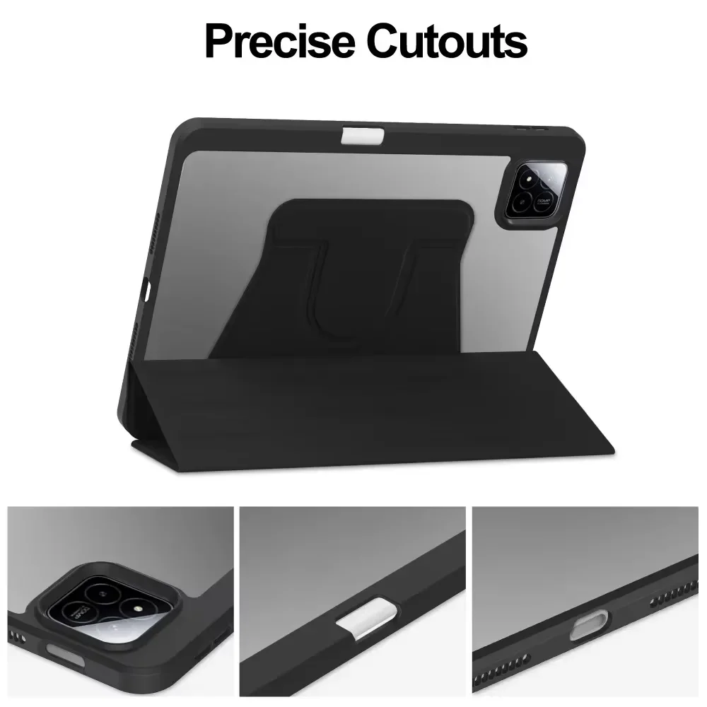 360° Rotating Tablet Cover with Pencil Holder and Stand