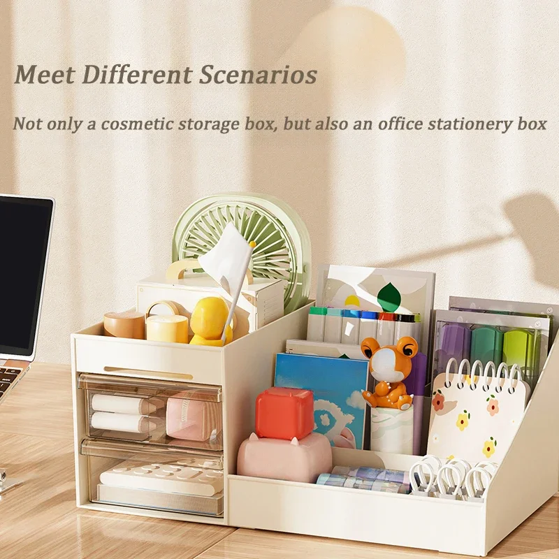 1PCS Cosmetic Organizer with Clear Drawer Countertop Organizer for Cosmetics, Lotion, Lipstick - Ideal for Dressers or Bathrooms 6