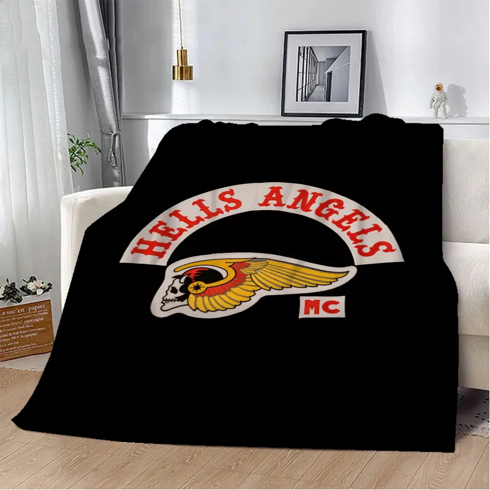 Hells Angels 푹신하고 부드러운 담요, 소파 장식, 짠 담요, 킹 사이즈 비치 타올, 홈 인테리어 침대, 극세사 침구 던지기