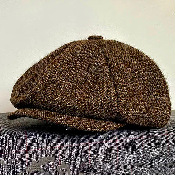 Octagonal hat Retro hat Men's British style Fashion versatile newspaper
