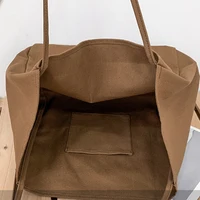 Casual Large Capacity Canvas Shopper Totes High Quality Eco Reusable Grocery Handbag For Women Travel Shoulder Bags Daily Pouch - Image 5