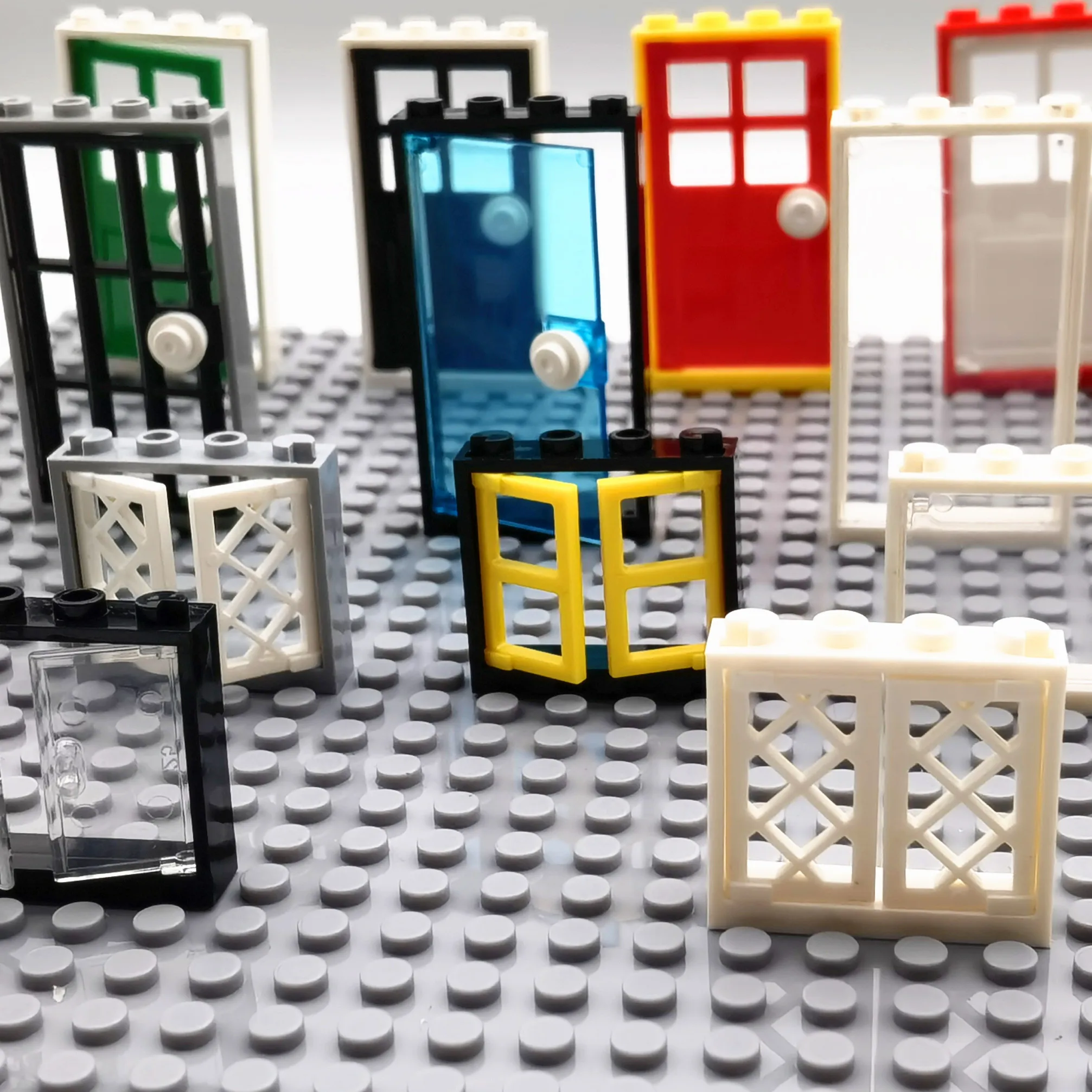 MOC House Doors Windows Building Blocks Parts City Friends Blocks Toys Compatible Classic Blocks Toys for Children Bricks Gifts 4