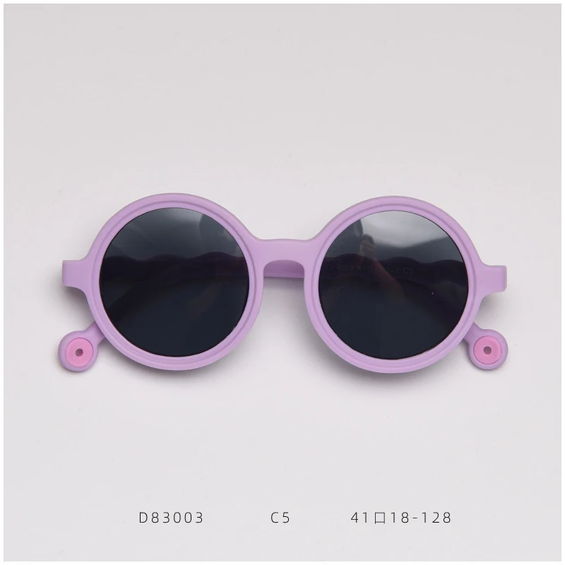 

Silicon Kids Polarized Sunglasses Wave Arm Child Round Gafas Baby UV400 Sport Girls Boys 0-9 Years Old Oculos De Sol D83003-005