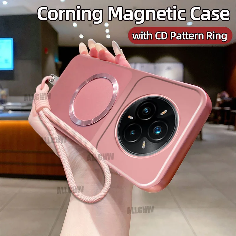 Shockproof Matte Magnetic Soft TPU Phone Case with Hand Strap