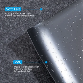 Grey, 74'' x 99 '' Hot Tub Mat, Above-Ground Pool Protector Mat, Anti-Slip & Waterproof Backing, as Yoga Mat, Treadmill Mat 5