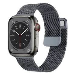Milanese Loop Magnetic Metal Watch Strap - Elegant Design for Versatile Compatibility (Space grey)