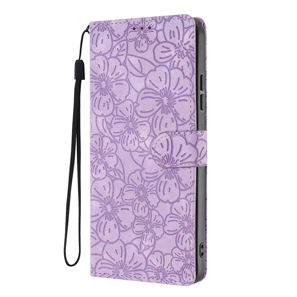 Luxury 3D Embossed Leather Wallet Phone Case
