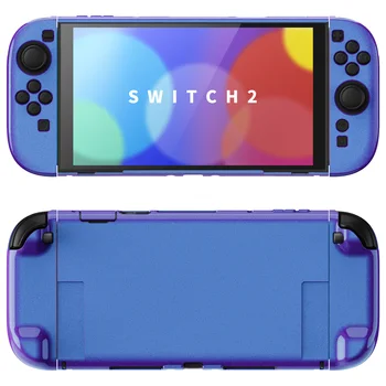 PlayVital Chameleon Protective Case for Nintendo Switch 2, Dockable Hard Shell Grip Cover with Foldable Stand,Thumbstick Caps 1