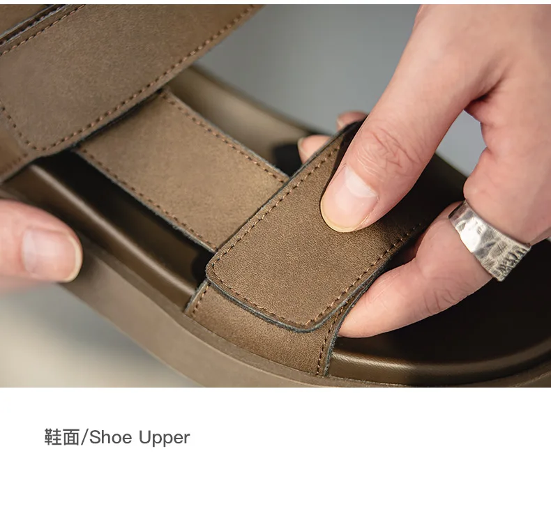 Leather Non-slip Quality Men Sandals - true deals club