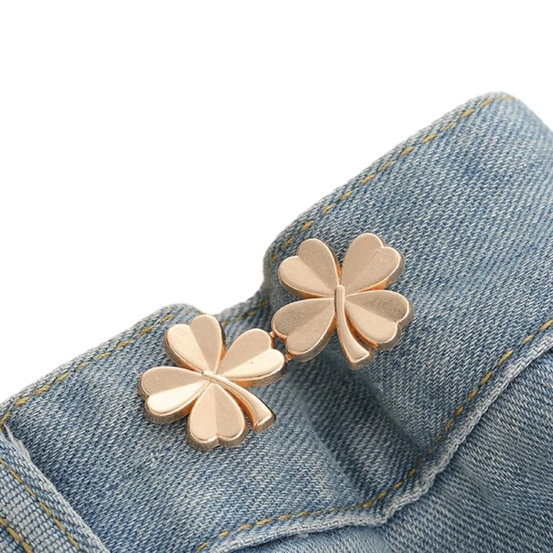 Waist Tightening Clip Alloy Brooch Pins for Women Jeans Button Clothing Accessories Pants Fitness Pin Waist Buckle pearl brooches set waist buckle cardigan jeans anti fade brooch pins women sweater coat anti fall pearls clothes pin decoration