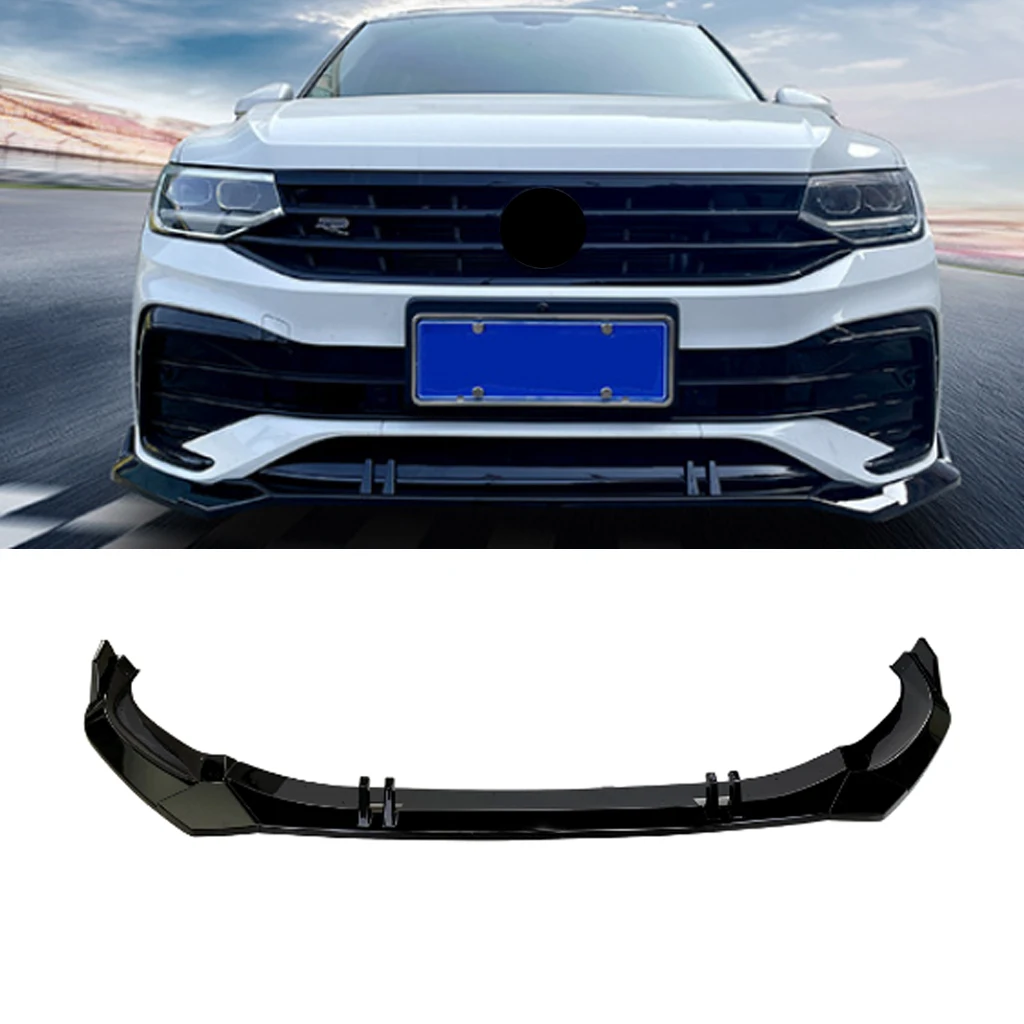 

Car Front Bumper Lip Spoiler Bumper Canard Diffuser Splitter For Volkswagen VW Tiguan MK2 TSI TDI R-Line 2020 2021 2022 Tuning