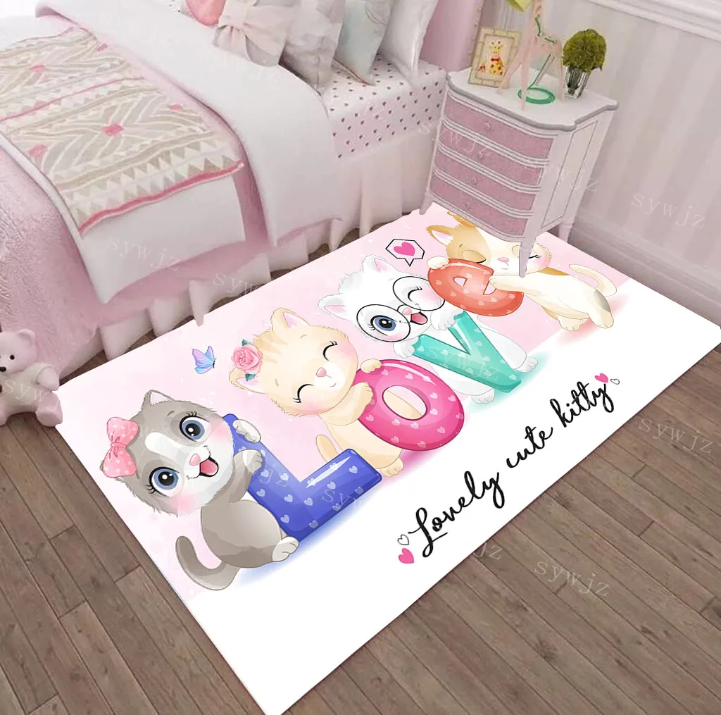 Kids Carpet Children Play Mat Non-slip Princess Room Carpet Non-slip Crawling Mats Living Room Home Decoration ковер Dywan