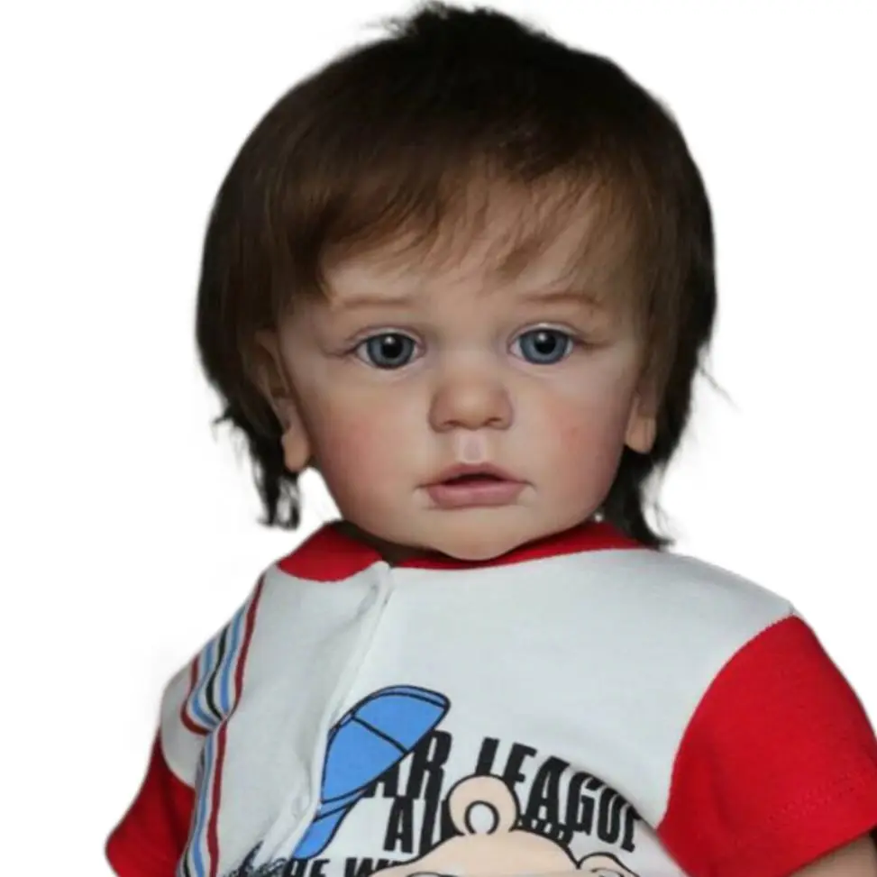 60 CM Real Touch 3D-Paint Skin Tone Silicone Reborn Toddler Baby Boy For Girl Finished Doll Cloth Body Realistic 24 Inch reborn dolls