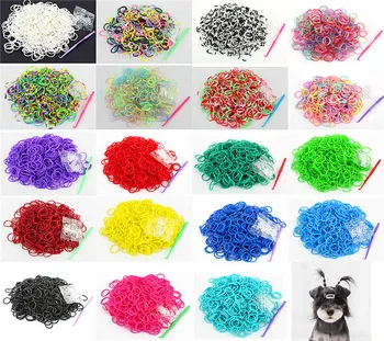 100pieces/lot Colorful Pet Grooming Rubber Band Dog Headwear Dog Teddy DIY Hair Bows Grooming Hairpin Hair Accessories