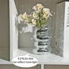 Disco Ball Spiral Vase Unique Glass Tiles Flower Bottle Disco Ball Planter Silver Mirror Vase Home Living Room Office Decor 3
