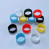 4Pcs/lot Sweat-absorbing Band Fixed Stretchable Handle Silicone Tennis Racket Grip Ring Handle Closure Rubber Tennis Accessories