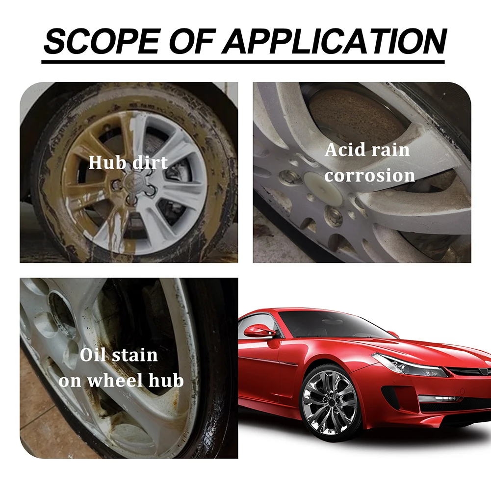 120ML Car Wheels and Brake Rim Metal Brake Dust Remover Wheel Powerful Cleaner Spray for Cleaning Wheels and Tires Shine