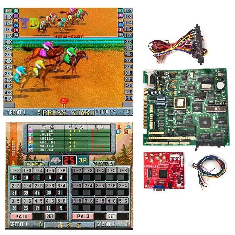아케이드 말 레이싱 게임 마더보드, DIY 키트, 게임 콘솔, 레트로 클래식 게임