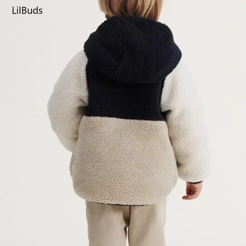 Kids Fashion Casual Winter down Jacket Reversible for Children Clothes Hooded Fleece Zipper Coat Baby Boys Girls Outerwear
