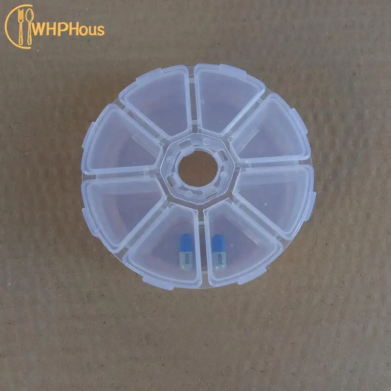 

Transparent Round Plastic Box Screw Compartment Box Jewelry Earring Display Case Container Clear Organizer Storage Boxes