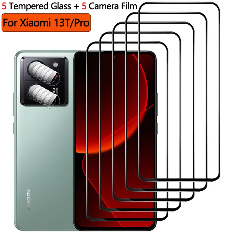 

10-in-1, 9D Glass + Camera Film for Mi-13T Xiaomi 13 T Pro Tempered Glass Mi13T Pro Xiaomi 13T Screen Protector Mi 13T Pro Glass