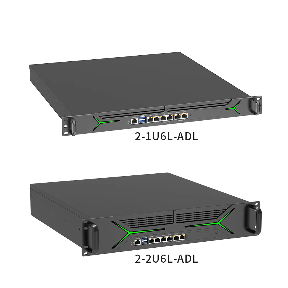 1U 랙 마운트 방화벽 홈 서버 미니 PC 인텔 알더 레이크 I3 I5 I7 12100T 4/2*10G SFP 네트워크 보안 호스트