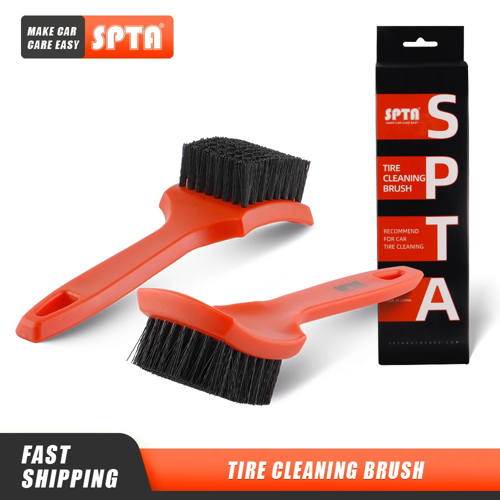 (Single Sale) SPTA Auto Cleaning Anti Static Wheel Tire Hub Interior Detailing Brush Tool For Car Washing