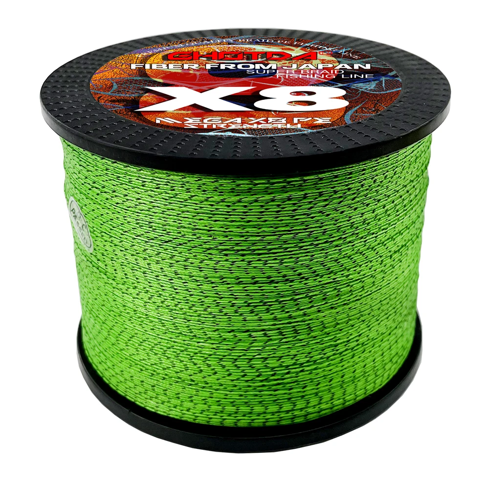 

GHOTDA 1000M X8 Braided Fishing Lines Speckle Invisible 8 Weaves Wire Smoother PE Multifilament Line for Sea Fishing 18-78LB