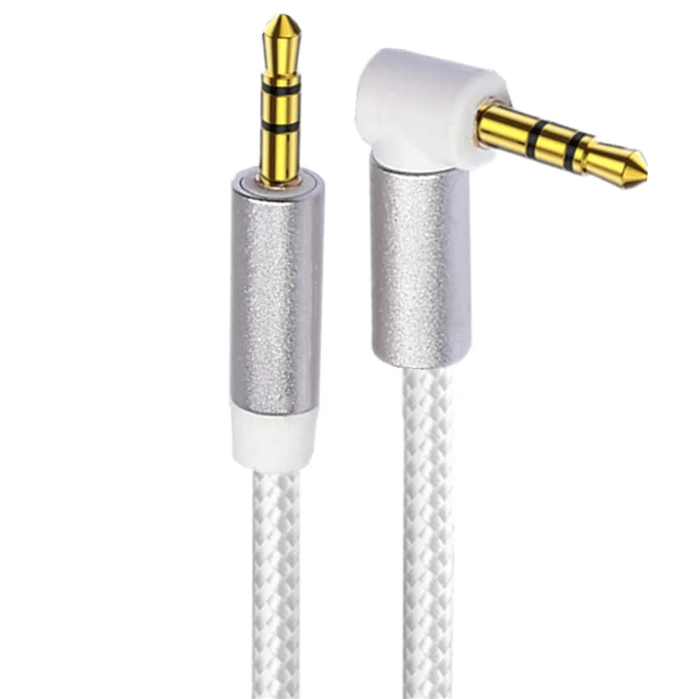 Right Angle 3.5mm Stereo Aux Audio Cable
