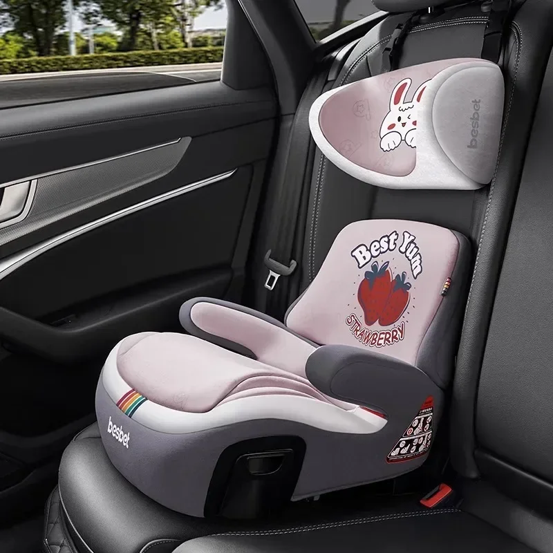 

Besbet Children's Car Safety Seat 3-12 Years Old Raised Cushion Car Portable Simple Baby Seat Cushion ISOFIX