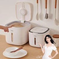 Rice Storage Container Box Sealed Household Rice Bucket Insect-Proof Kitchen Automatic Button Rice Dispenser Rice Storage Bucket 1