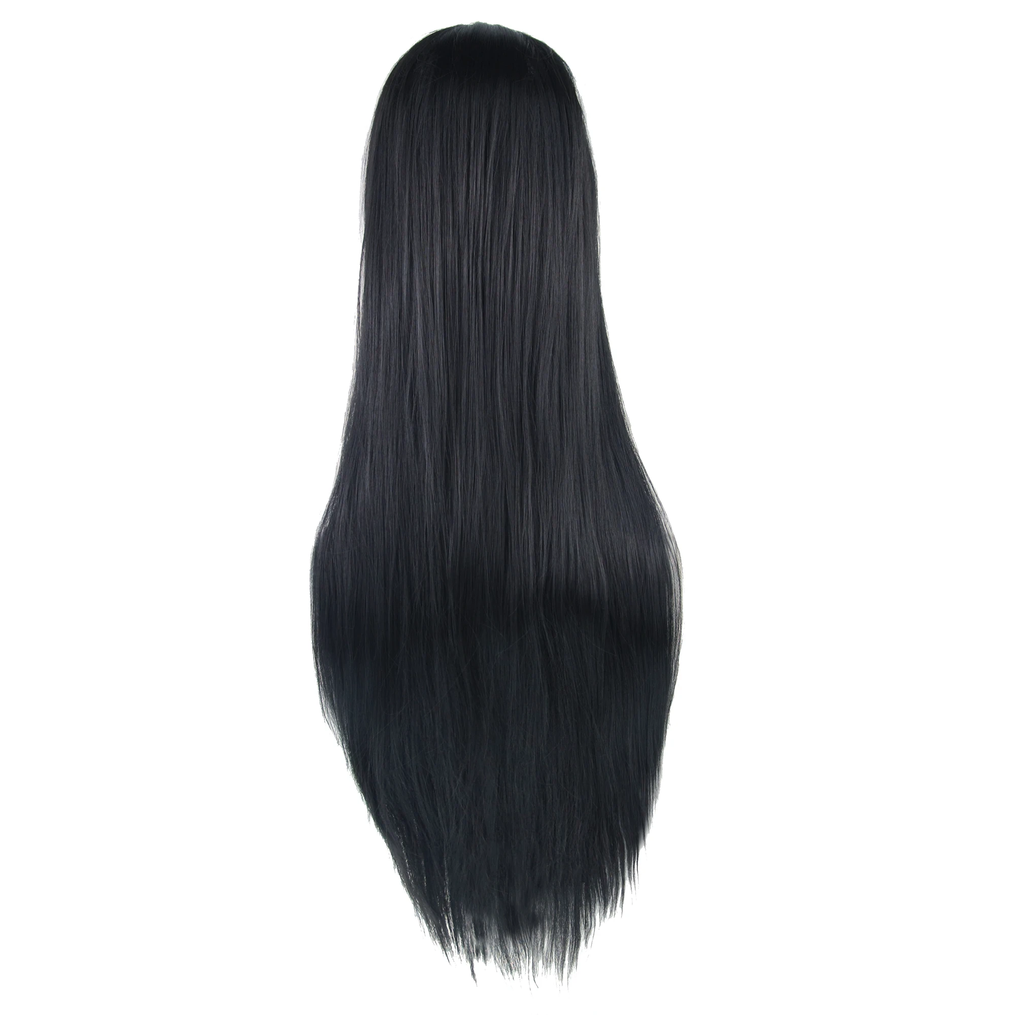 Synthetic Black Wig Cosplay Wigs Straight Long Wig Hinata Hyuga Cosplay Hair Enma Ai Costume Wig 3