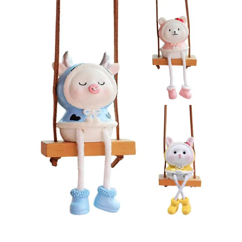 

Flying Cartoon Calf Mini Creative Car Pendant Cars Interior Mirror Decorations Automobiles Accessories For Cars Trucks SUVS