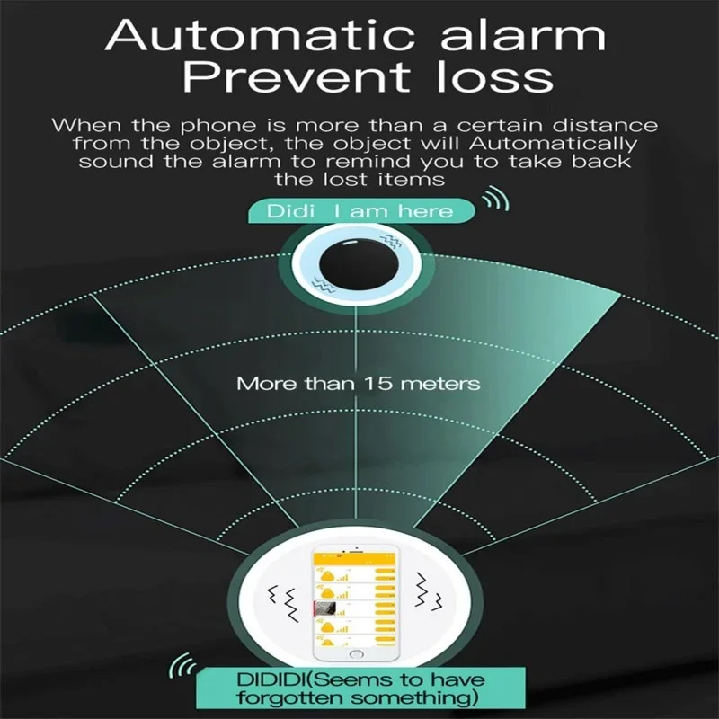 Mini GPS Tracker Bluetooth 5.0 Air Tag Dispositivo anti-smarrimento Pet anziani Bambini Monitoraggio del portafoglio per IOS Android Smart Finder Locator - immagine 5