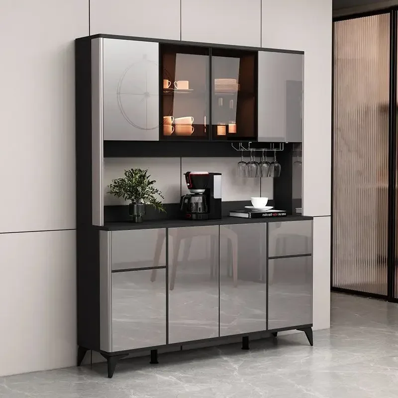 Sideboards 78" Tall Kitchen Pantry Storage Cabinet with Microwave Stand & Door Shelf, Freestanding Kitchen Hutch with 6 Doors
