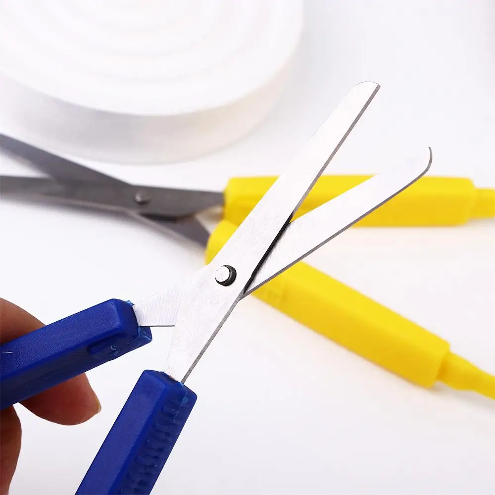 

Steel School Craft Stationery Cutting Paper Handcraft Tool Loop Scissors Cutting Supplies Yarn Cutter Adaptive Scissors