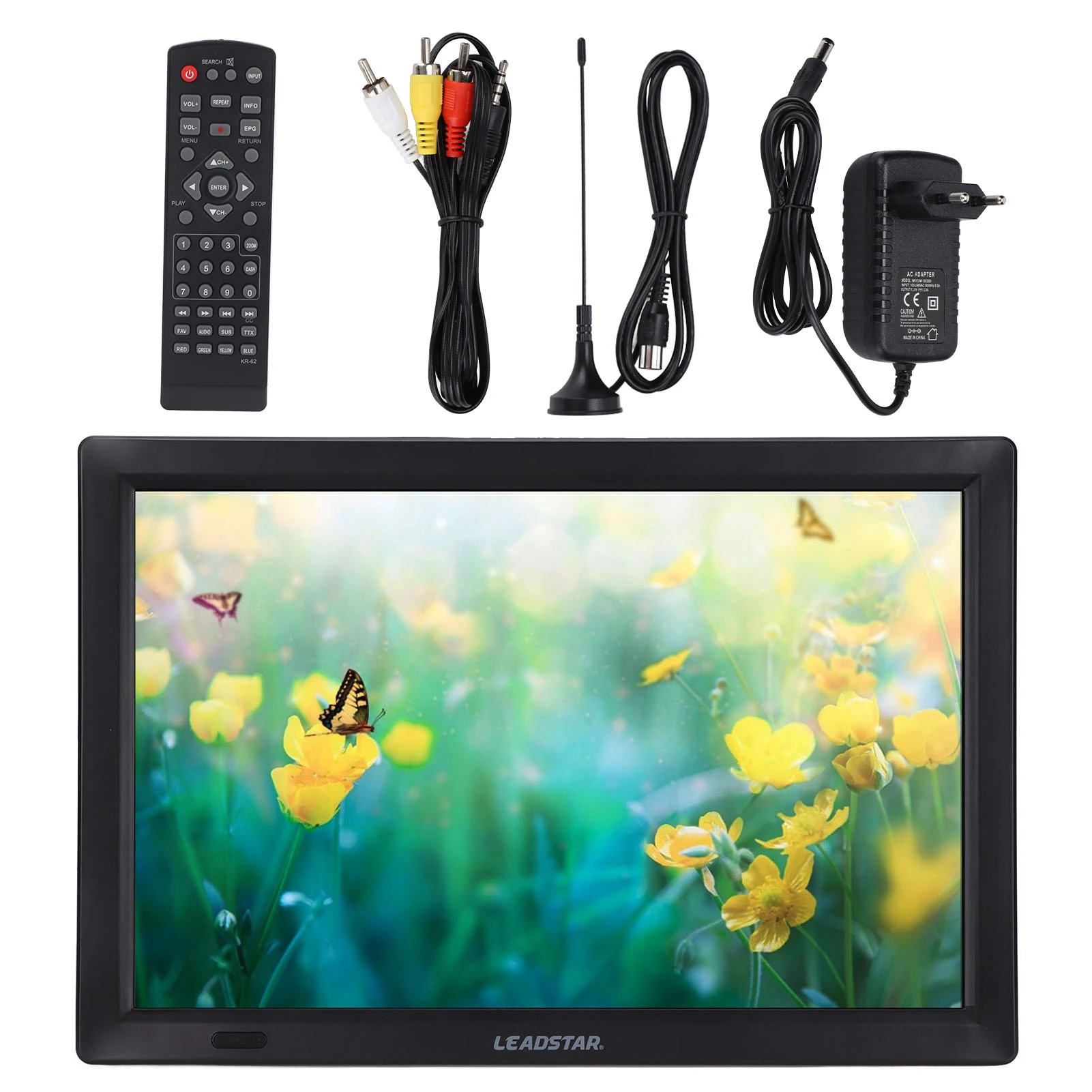 14 Inch digital TV Portable television with stand for home car outdoor travel EU plug 110-220V LED widescreen HDTV