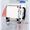 Commode Toilet Squat Toilet Converted To Toilet Seat, No Punching Foldable Elderly Bathroom Commode Chair for Disabled Armrest 2
